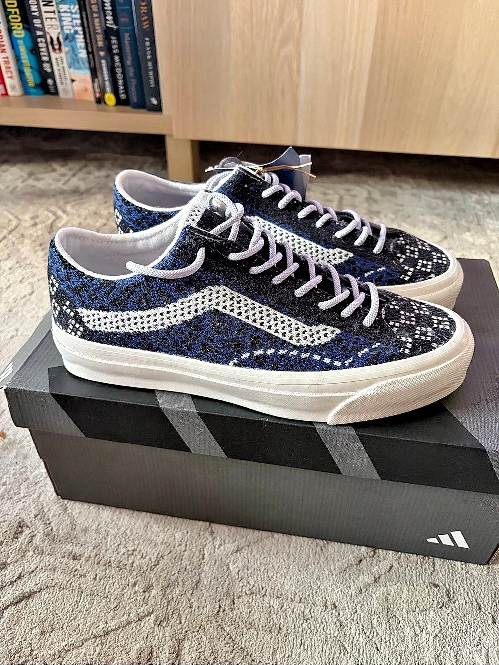 Vans Old Skool 36 Engineered Knit Navy Sneakers US 8.5